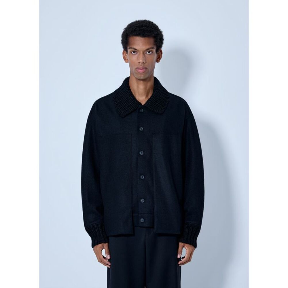 Yohji Yamamoto Men Rib Detail Blouson